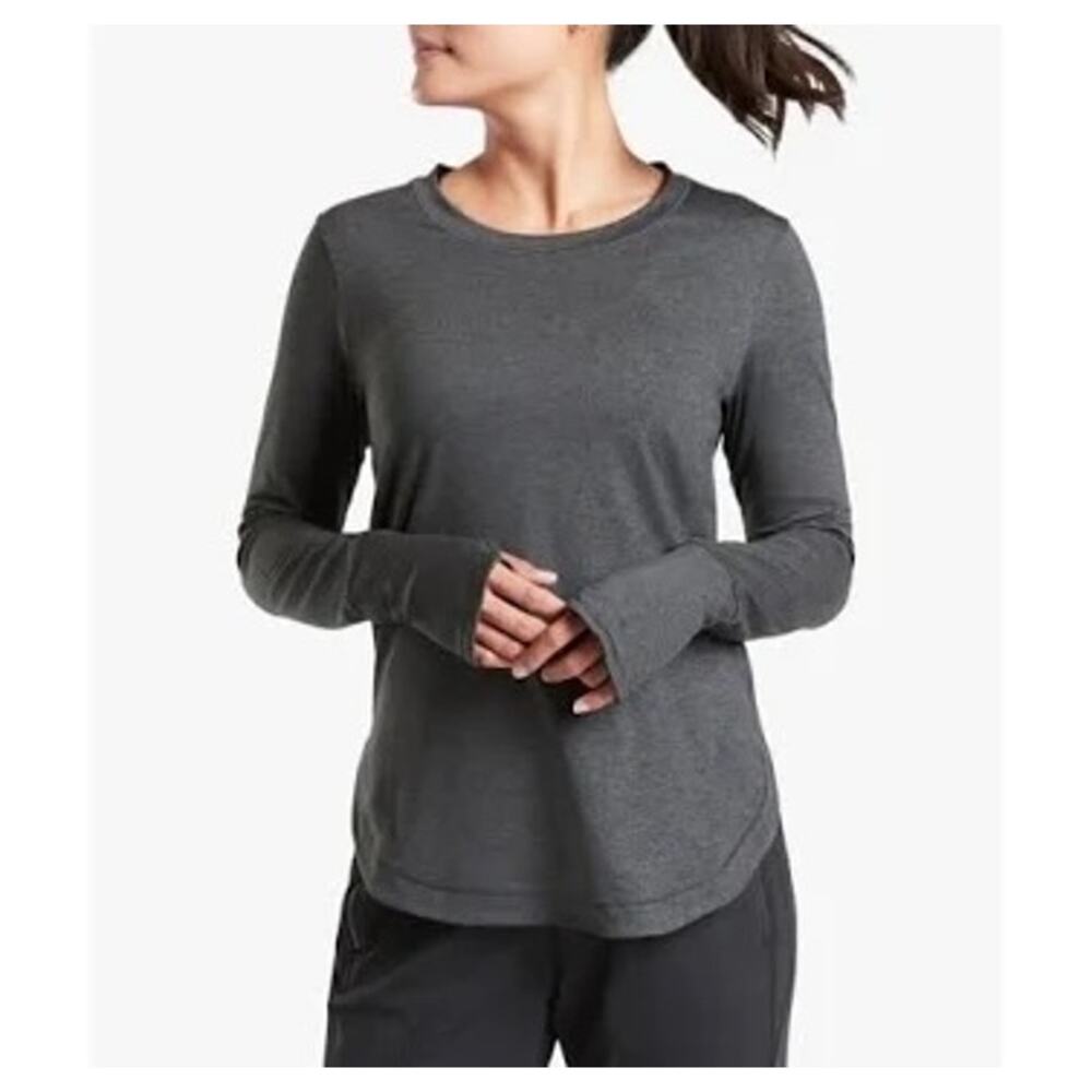 NWOT Athleta Uptempo Top Heather Gray Women's XL Athleisure Clean Girl Minimal